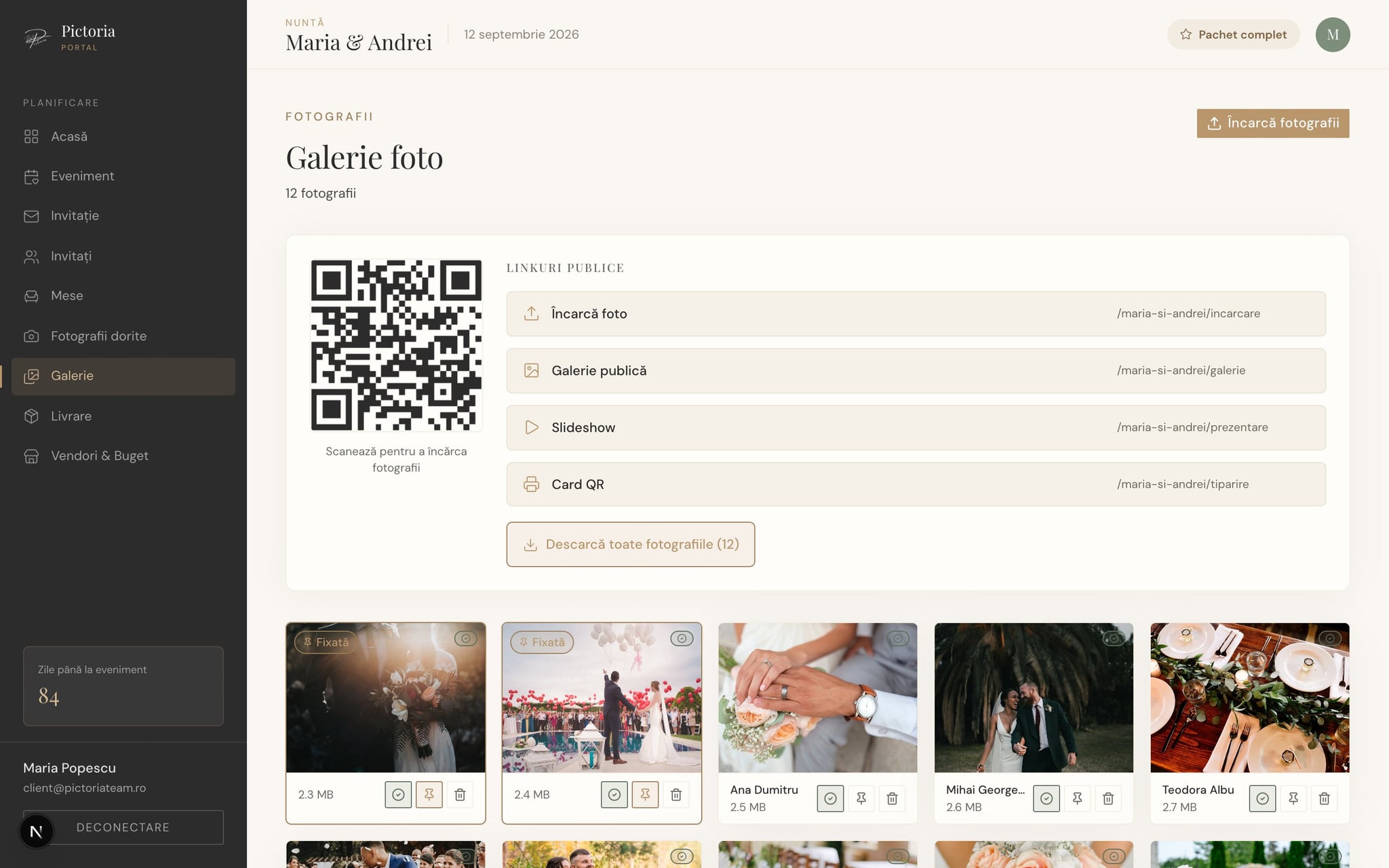 Portal Pictoria — Galerie & QR Collector