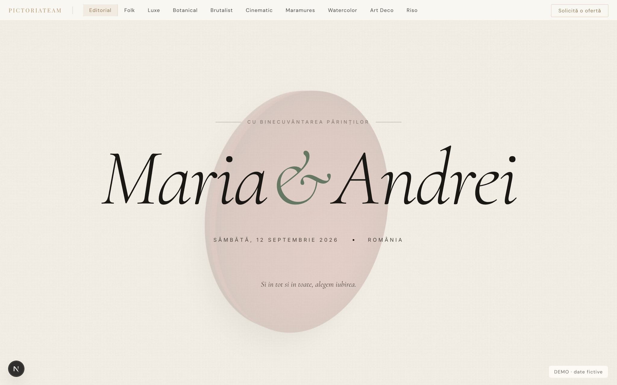Sablon invitatie Editorial
